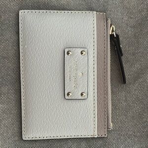 Kate Spade Light Gray and Beige Card Holder